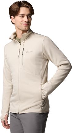 Bluza męska Columbia PARK VIEW FLEECE FZ beżowa 1952222279 - zdjęcie 2