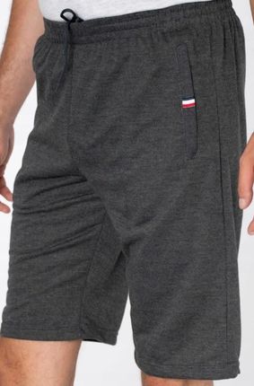 Spodenki męskie dresowe przed kolano 4XL krótkie spodnie szorty GRAFIT - zdjęcie 2