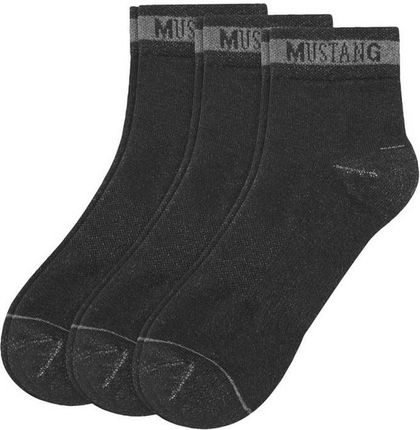 3 pack Męskie Skarpety MUSTANG black MU32018 – 9999
