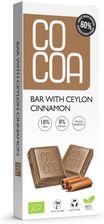 Cocoa Czekolady I Bakalie W Surowej Cze Tabliczka Z Cynamonem Cejlońskim 60 % Mniej Cukru Bio 40g