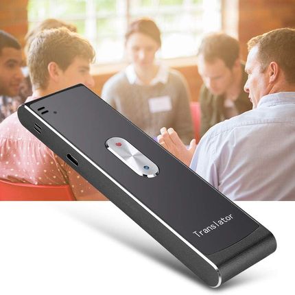 Bedee Tłumacz Językowy Dwukierunkowy, 100+ Języków, Bluetooth, Czarny (0255BK9016DZ) - zdjęcie 3