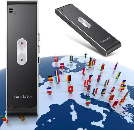 Bedee Tłumacz Językowy Dwukierunkowy, 100+ Języków, Bluetooth, Czarny (0255BK9016DZ) - zdjęcie 2