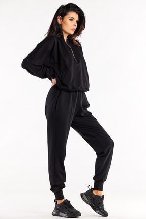 Praktyczna Bluza Czarny | MUST HAVE Modna Bluza Czarny r.L/XL Wygodna - zdjęcie 6