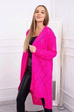 Sweter z geometrycznym wzorem różowy neon - zdjęcie 1