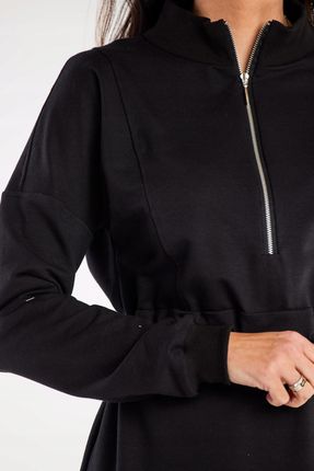 Codzienna Sukienka Czarny | MODNY KRÓJ 2025 Stylowy Sukienka Czarny r.L Tre - zdjęcie 6