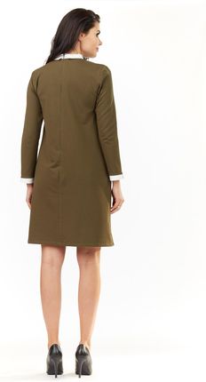 Codzienna Sukienka Khaki | MUST HAVE Casualowa Sukienka Khaki r.M Wygodna - zdjęcie 3