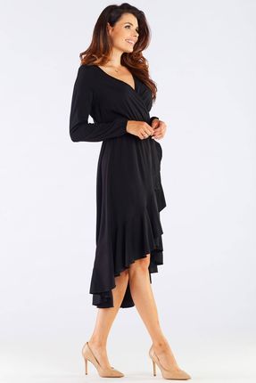 Codzienna Sukienka Czarny | WYGODNA Stylowy Sukienka Czarny r.XL Trend - zdjęcie 3