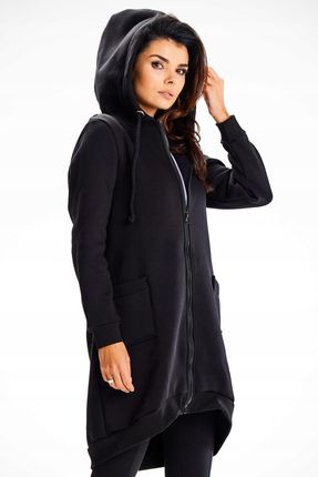 Casualowa Bluza Czarny | IDEALNA NA CO DZIEŃ Uniwersalna Bluza Czarny r.S/M - zdjęcie 3