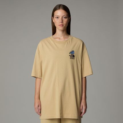 Koszulka damska The North Face SS MOUNTAIN CLEANUP beżowa NF0A8C4DLK5 - zdjęcie 3