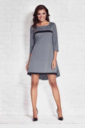 Codzienna Sukienka Szary | MODNY KRÓJ 2025 Casualowa Sukienka Szary r.XL Wy - zdjęcie 3