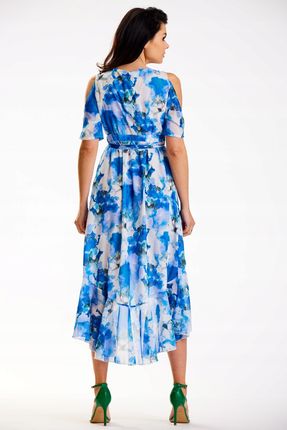 Codzienna Sukienka Niebieski | IDEALNA NA CO DZIEŃ Stylowy Sukienka Niebies - zdjęcie 5