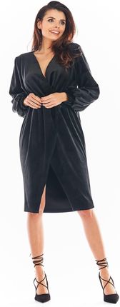 Casualowa Sukienka Czarny | MUST HAVE Stylowa Sukienka Czarny r.S Wygodna - zdjęcie 3