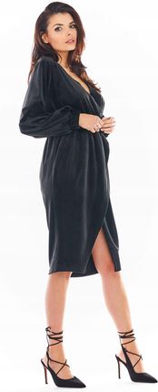 Casualowa Sukienka Czarny | MUST HAVE Stylowa Sukienka Czarny r.S Wygodna - zdjęcie 4