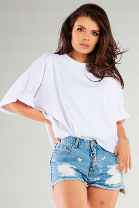 Nowa Bluzka Biały | NOWOŚĆ 2025 Stylowy Bluzka Biały ONE SIZE Trend - zdjęcie 4