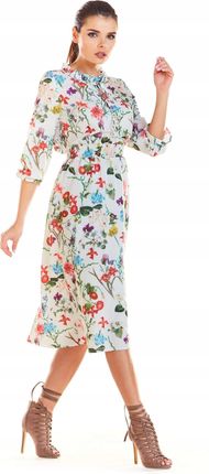 Letnia Sukienka Ecru | MUST HAVE Modna Sukienka Ecru Na Codzień r.XL - zdjęcie 4