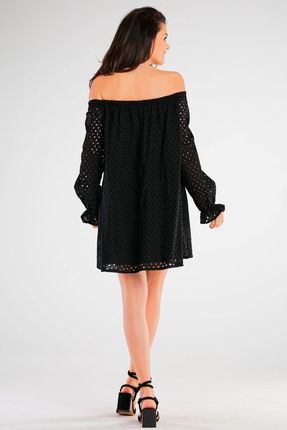 Letnia Sukienka Czarny | UNIWERSALNY STYL Codzienna Sukienka Czarny r.L/XL - zdjęcie 4
