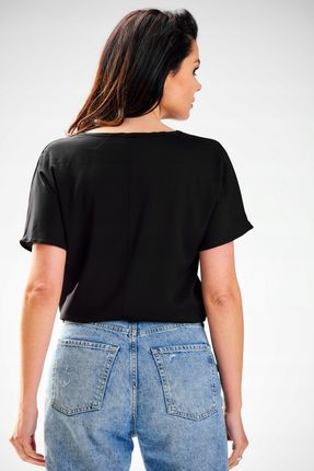 Modna Bluzka Czarny | TREND Stylowy Bluzka Czarny r.S Trend - zdjęcie 2