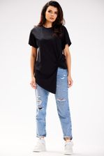 Stylowa Bluzka Czarny | MUST HAVE Nowoczesna Bluzka Czarny Na Codzień r.L/X - zdjęcie 1