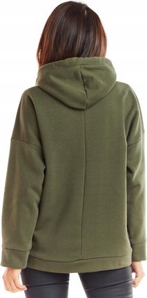 Casualowa Bluza Khaki | HIT SEZONU Nowoczesna Bluza Khaki r.L/XL Wygodna - zdjęcie 3