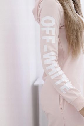 Sukienka Off White pudrowy róż - zdjęcie 4