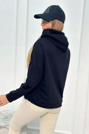 Bluza z napisem Voyage czarna - zdjęcie 3