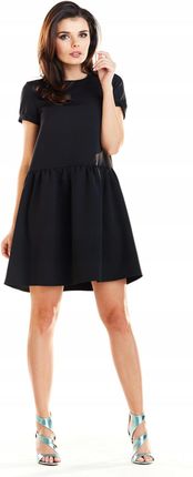 Casualowa Sukienka Czarny | HIT SEZONU Stylowy Sukienka Czarny r.S Trend - zdjęcie 5