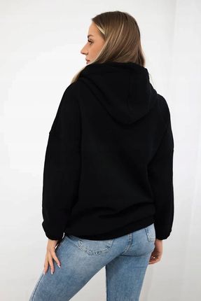 Bluza z kapturem czarna - zdjęcie 3