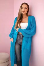 Zdjęcie Sweter długi kardigan turkusowy - Kamieńsk