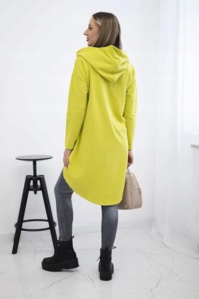 Bluza z długim tyłem i kapturem kiwi - zdjęcie 3