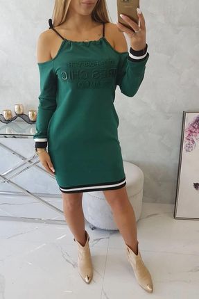 Sukienka Tres Chic zielona - zdjęcie 3