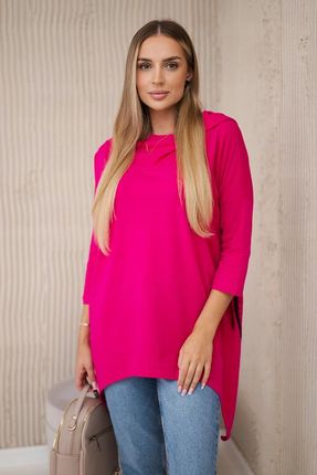 Bluza z nadrukiem roweru fuksja - zdjęcie 2