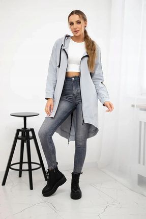 Bluza z suwakiem z tyłu szara - zdjęcie 3