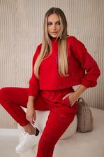 Zdjęcie Komplet ocieplany z kolorowym nadrukiem czerwony - Ozorków