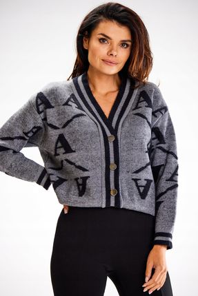 Awama Casualowy Sweter Szary One Size