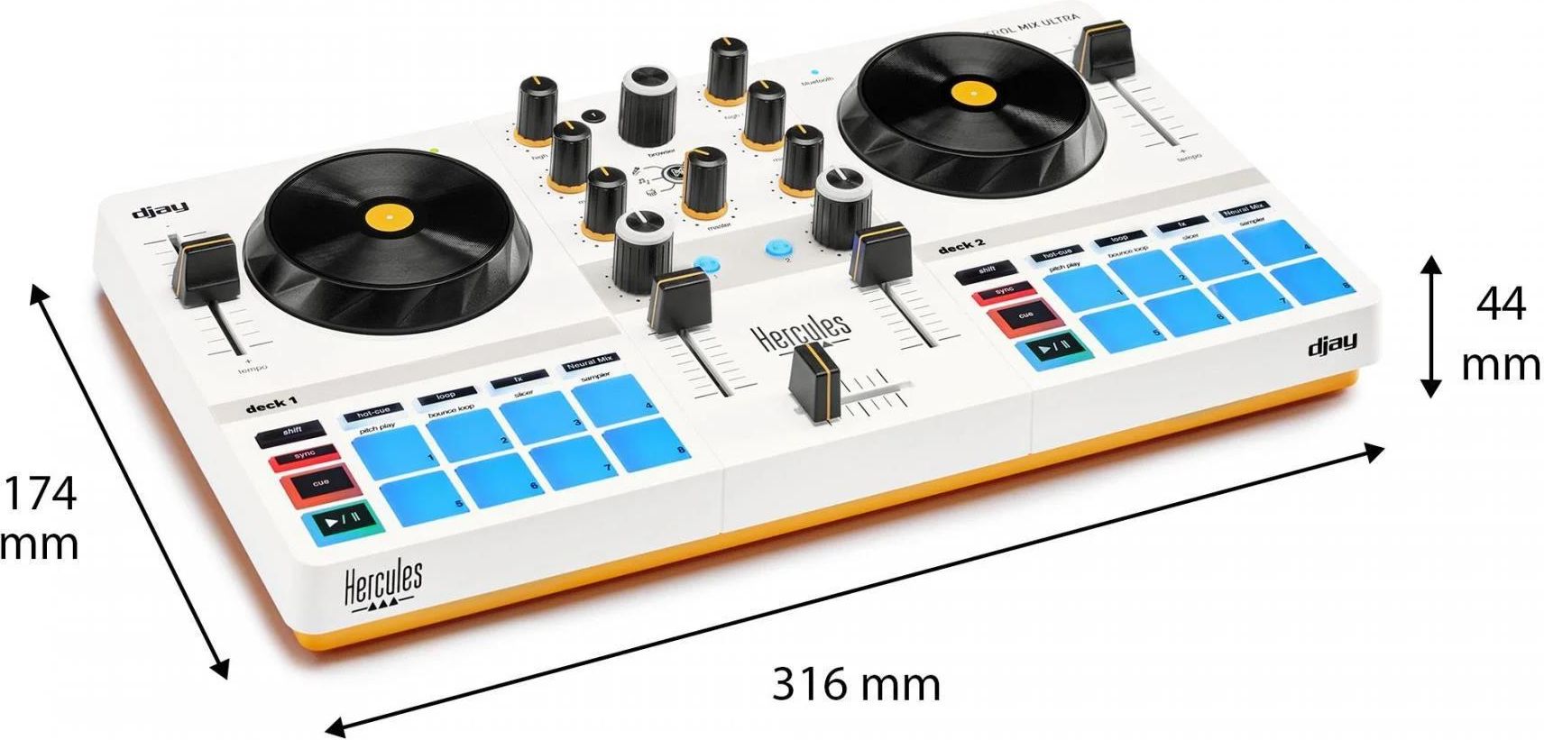 Odtwarzacz DJ ‌Hercules DJControl Mix Ultra - Przenośny kontroler