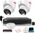 Dahua Zestaw Monitoringu Ip 2 Kamery Zewnętrzne Wizcolor 2K 30M (Z53284T2)