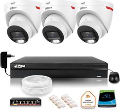 Zestaw do monitoringu Dahua Zestaw Monitoringu Ip 3 Kamery Zewnętrzne Wizcolor 2K 30M (Z53284T3) - zdjęcie 1