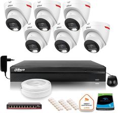 Zestaw do monitoringu Dahua Zestaw Monitoringu Ip 6 Kamer Zewnętrznych Wizcolor 2K 30M (Z53284T6) - zdjęcie 1