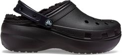 Zdjęcie Crocs Classic Platforma Damskie Chodaki Z Podszewką Czarne - Łapy