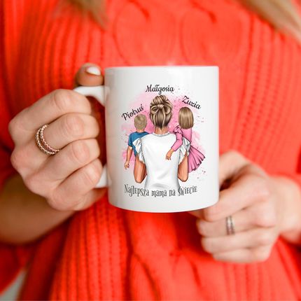 Gift4 Prezent Na Dzień Matki Kubek Z Dziećmi Personalizowany Dla Mamy (KDM) - zdjęcie 2