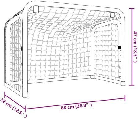 Bramka Hokejowa 68X32X47 Czerwono-Czarna - zdjęcie 3