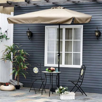 Duży Parasol Ogrodowy 200X140Cm Składany Regulowany Solidny Łamany Z Korbką 1828249348 - zdjęcie 6