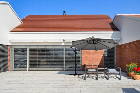 Lehmann Parasol Ogrodowy Duży Składany Solidny Z Wysięgnikiem Lampki Solarne Led 1828212250 - zdjęcie 6