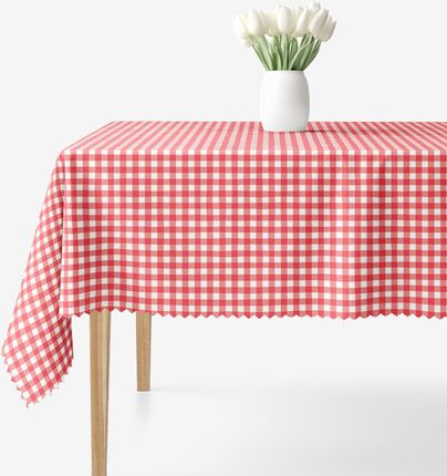 Goldea Obrus Plamoodporny Czerwona Kratka 140X220Cm