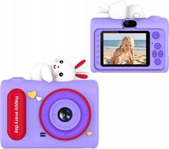 Zdjęcie Aparat Cyfrowy 40MP Kamera HD Obiektyw Selfie dla Dziecka Gry MP3 / XREC H05 / Fioletowy Królik - Ryglice
