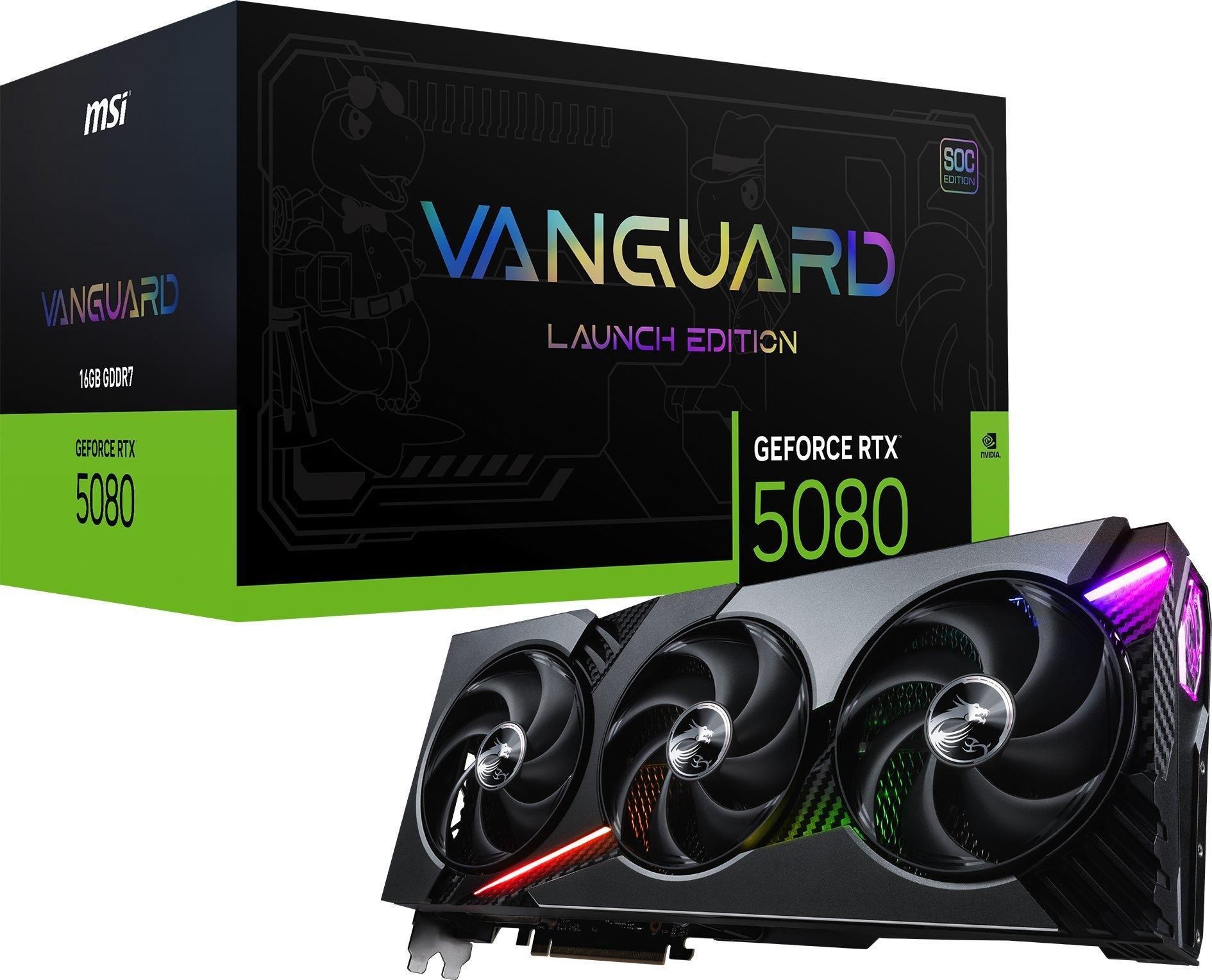 (新品) MSI Gaming RTX 5080 16G Vanguard Msi GeForce RTX 5080 16G VANGUARD SOC LAUNCH EDITION