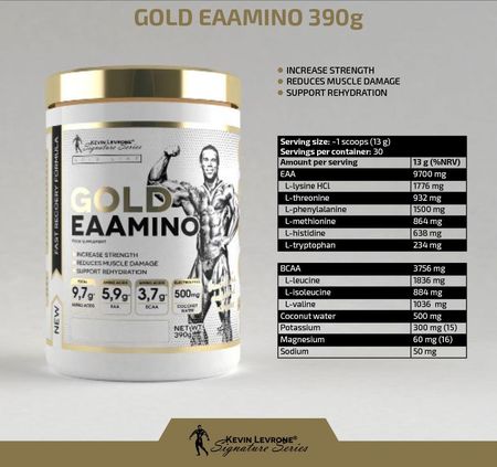 Kevin Levrone Gold Eaamino 390g - zdjęcie 2