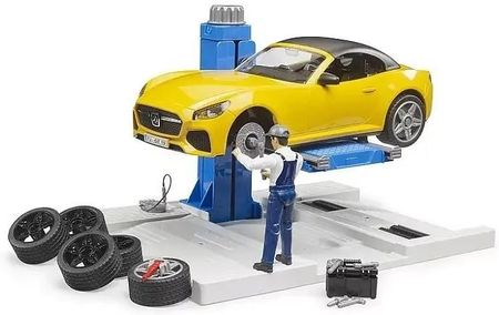 Bruder Warsztat Samochodowy Z Żółtym Autem Roadster 62112 - zdjęcie 4