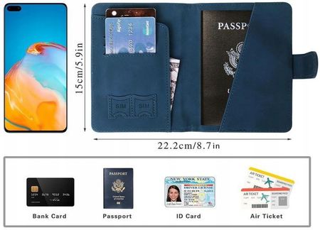 Etui Antykradzieżowe Rfid Blokujące Sygnał Na Paszport Dokumenty Karty - zdjęcie 2