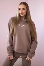 Zdjęcie Komplet bawełniany ocieplany bluza z haftem + spodnie mocca - Brzeziny